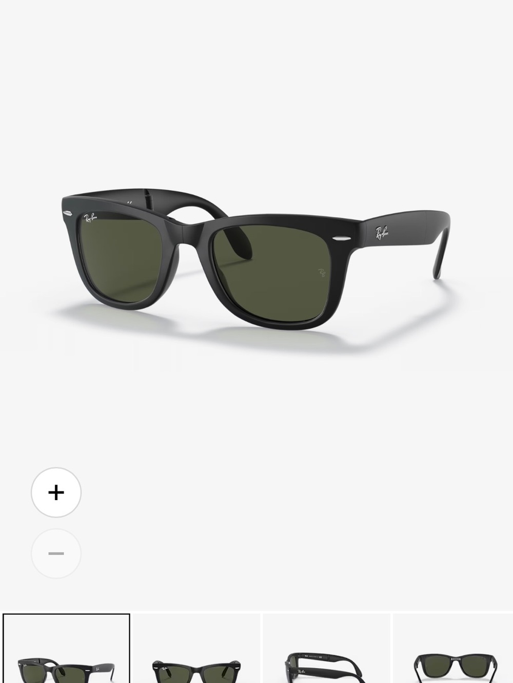 Ray-Ban Black Frame folding Sunglasses